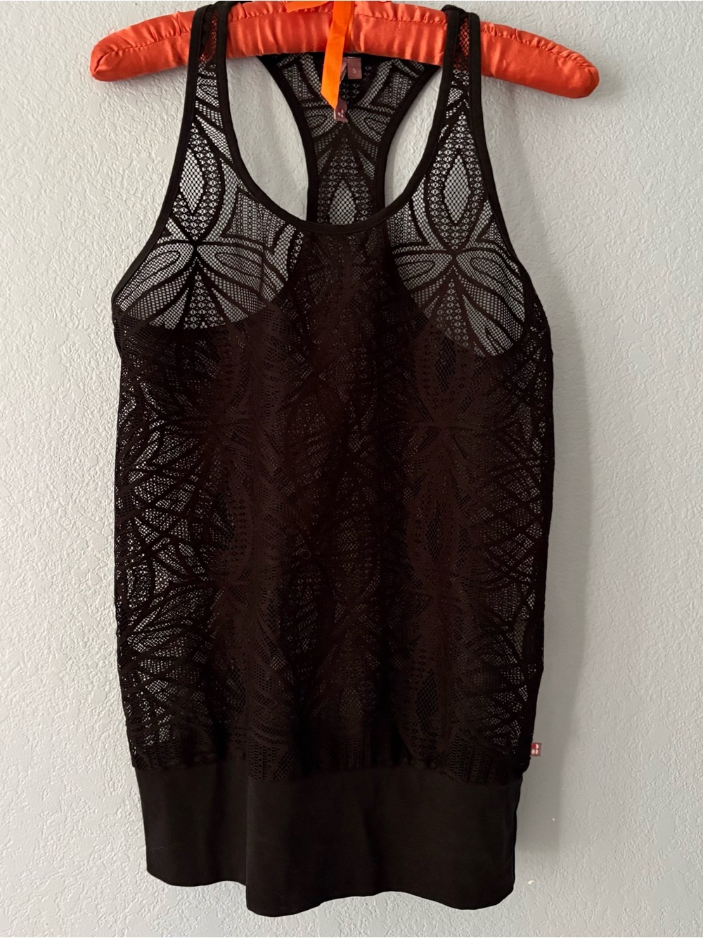 Sweaty Betty Lace Sheer Yoga Tank Top Racerback Layer